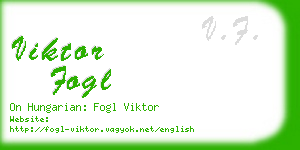 viktor fogl business card